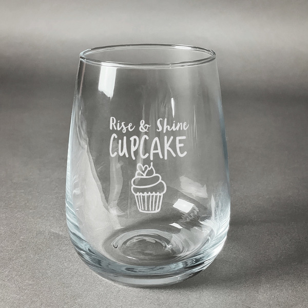 Custom Cute Quotes and Sayings Stemless Wine Glass - Engraved