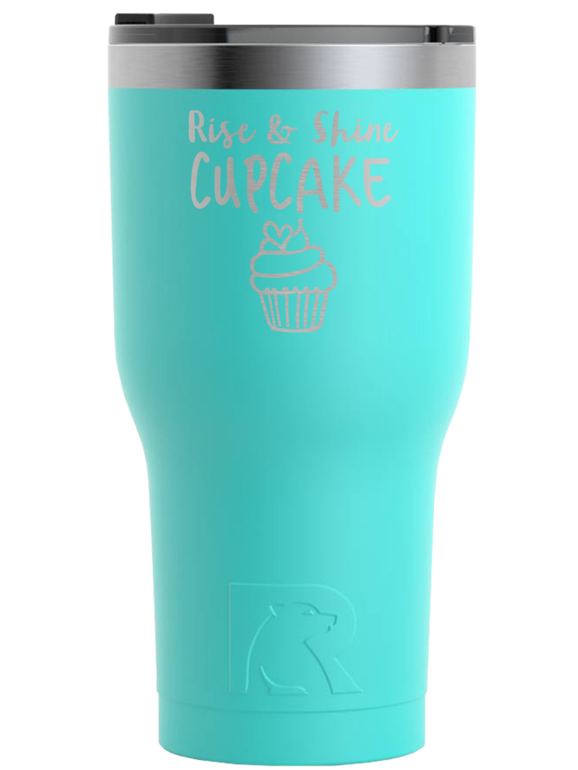 Cute Quotes and Sayings RTIC Tumbler Teal Engraved Front