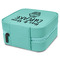 Cute Quotes and Sayings Travel Jewelry Boxes - Leather - Teal - View from Rear