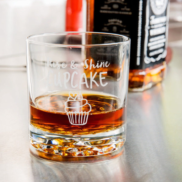 Cute Quotes and Sayings Whiskey Glass - Jack Daniel's Bar - in use