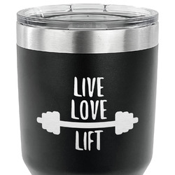 Exercise Quotes and Sayings 30 oz Stainless Steel Tumbler - Black - Single Sided