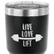 Exercise Quotes and Sayings 30 oz Stainless Steel Ringneck Tumbler - Black - CLOSE UP