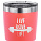 Exercise Quotes and Sayings 30 oz Stainless Steel Ringneck Tumbler - Coral - CLOSE UP