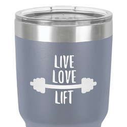 Exercise Quotes and Sayings 30 oz Stainless Steel Tumbler - Grey - Single-Sided