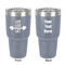 Exercise Quotes and Sayings 30 oz Stainless Steel Ringneck Tumbler - Grey - Double Sided - Front & Back
