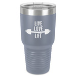 Exercise Quotes and Sayings 30 oz Stainless Steel Tumbler - Grey - Single-Sided
