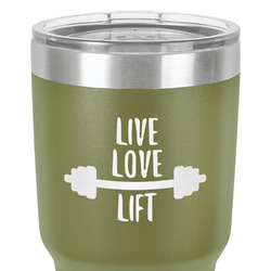 Exercise Quotes and Sayings 30 oz Stainless Steel Tumbler - Olive - Single-Sided
