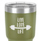 Exercise Quotes and Sayings 30 oz Stainless Steel Ringneck Tumbler - Olive - Close Up