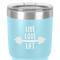 Exercise Quotes and Sayings 30 oz Stainless Steel Ringneck Tumbler - Teal - Close Up