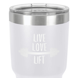 Exercise Quotes and Sayings 30 oz Stainless Steel Tumbler - White - Single-Sided