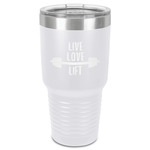 Exercise Quotes and Sayings 30 oz Stainless Steel Tumbler - White - Single-Sided