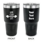 Exercise Quotes and Sayings 30 oz Stainless Steel Tumbler - Black - Double Sided