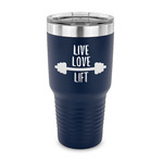 Exercise Quotes and Sayings 30 oz Stainless Steel Tumbler - Navy - Single Sided