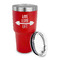Exercise Quotes and Sayings 30 oz Stainless Steel Ringneck Tumblers - Red - LID OFF