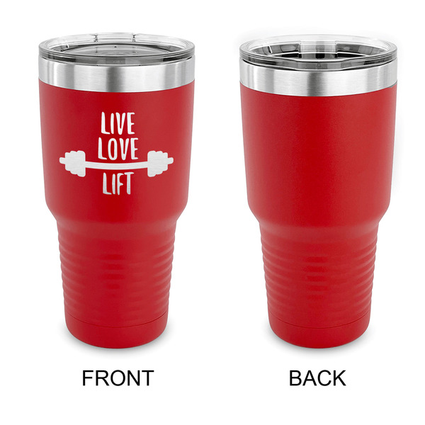 Exercise Quotes and Sayings 30 oz Stainless Steel Ringneck Tumblers - Red - Single Sided - APPROVAL