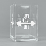 Exercise Quotes and Sayings Acrylic Pen Holder