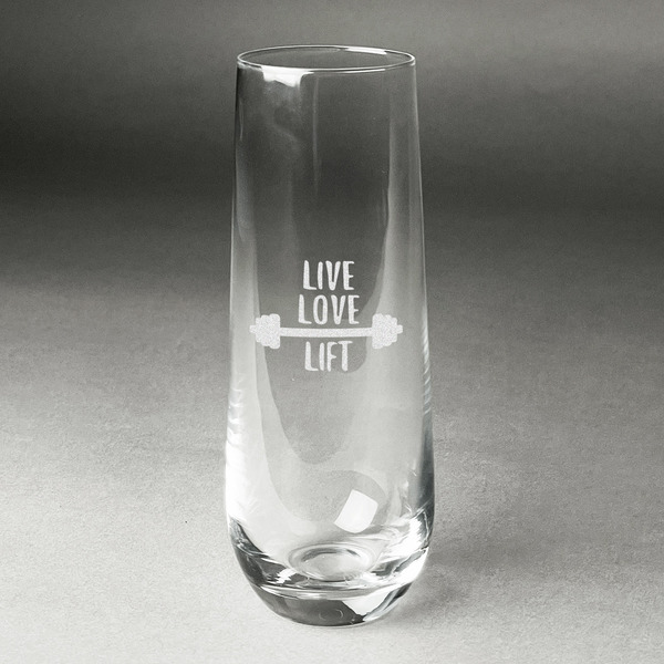 Custom Exercise Quotes and Sayings Champagne Flute - Stemless Engraved