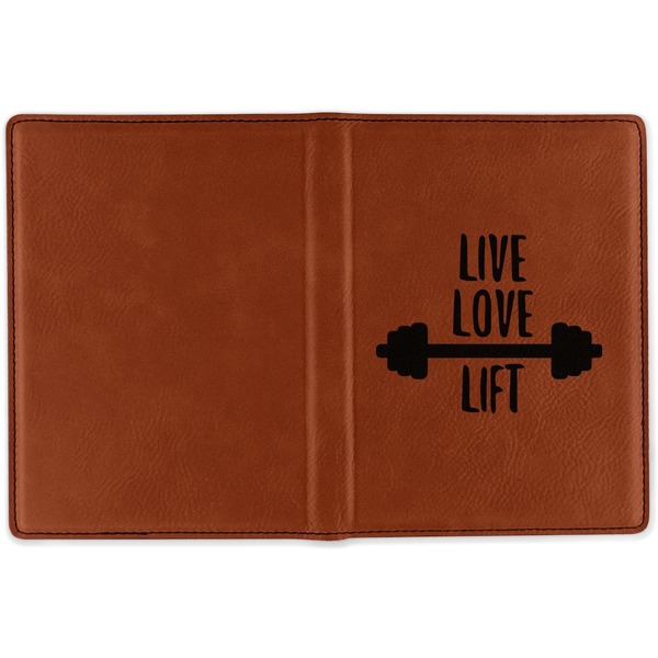 Exercise Quotes and Sayings Cognac Leather Passport Holder Outside Single Sided - Apvl