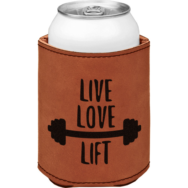 Custom Exercise Quotes and Sayings Leatherette Can Sleeve - Double Sided (Personalized)