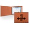 Exercise Quotes and Sayings Leatherette Certificate Holder - Front