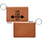 Exercise Quotes and Sayings Cognac Leatherette Keychain ID Holders - Front Apvl