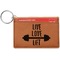 Exercise Quotes and Sayings Cognac Leatherette Keychain ID Holders - Front Credit Card