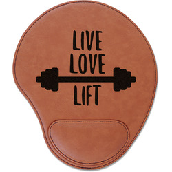 Exercise Quotes and Sayings Leatherette Mouse Pad with Wrist Support (Personalized)