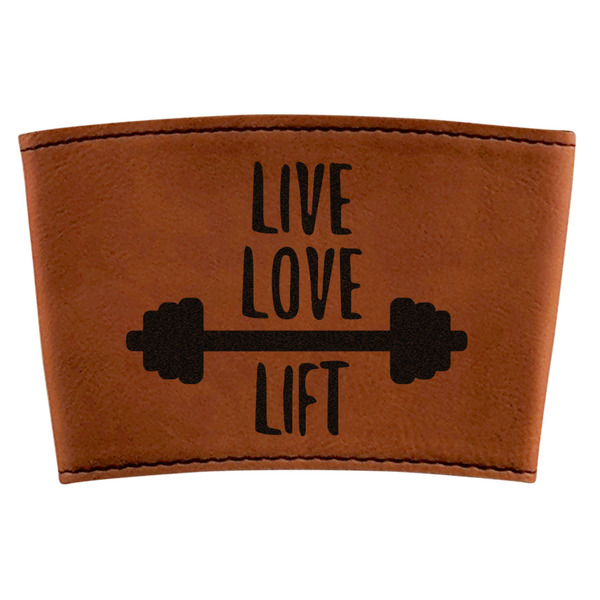 Custom Exercise Quotes and Sayings Leatherette Cup Sleeve