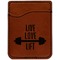 Exercise Quotes and Sayings Cognac Leatherette Phone Wallet close up