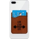 Exercise Quotes and Sayings Leatherette Phone Wallet (Personalized)