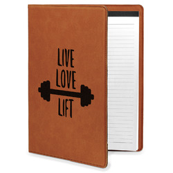 Exercise Quotes and Sayings Leatherette Portfolio with Notepad