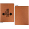 Exercise Quotes and Sayings Cognac Leatherette Portfolios with Notepad - Large - Single Sided - Apvl