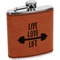 Exercise Quotes and Sayings Cognac Leatherette Wrapped Stainless Steel Flask