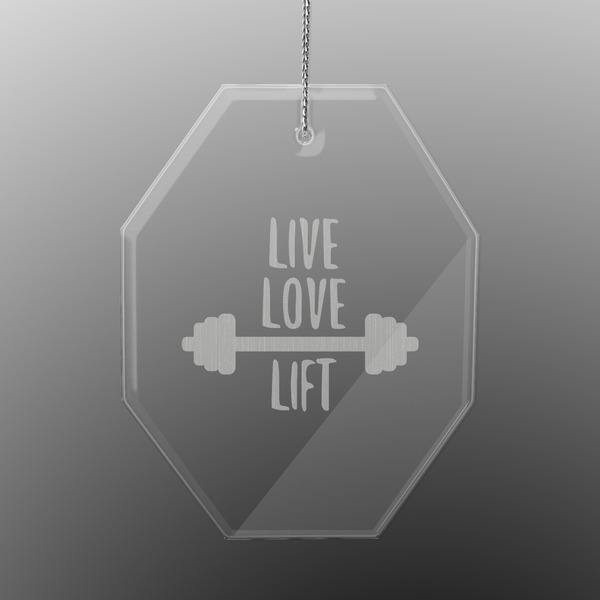 Exercise Quotes and Sayings Engraved Glass Ornaments - Octagon