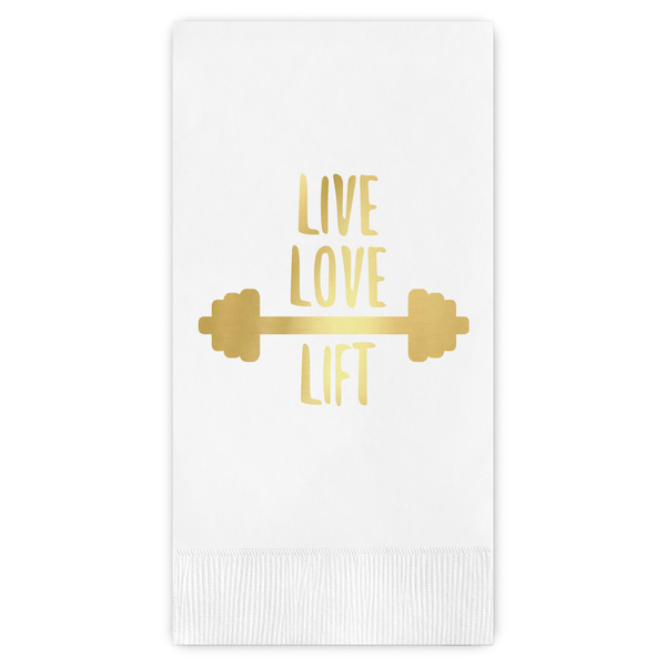 Custom Exercise Quotes and Sayings Guest Napkins - Foil Stamped
