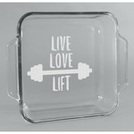 Exercise Quotes and Sayings Glass Cake Dish - 8in x 8in