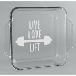 Exercise Quotes and Sayings Glass Cake Dish - 8in x 8in