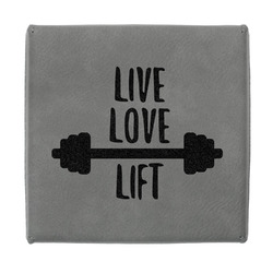 Exercise Quotes and Sayings Jewelry Gift Box - Engraved Leather Lid