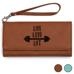 Exercise Quotes and Sayings Ladies Leather Wallet - Laser Engraved