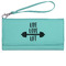 Exercise Quotes and Sayings Ladies Leatherette Wallet - Laser Engraved- Teal
