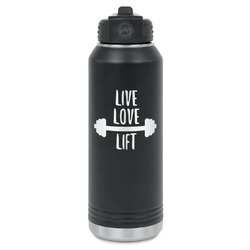 Exercise Quotes and Sayings Water Bottle - Laser Engraved - Front
