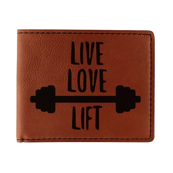 Custom Exercise Quotes and Sayings Leatherette Bifold Wallet - Single Sided