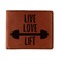 Exercise Quotes and Sayings Leather Bifold Wallet - Single