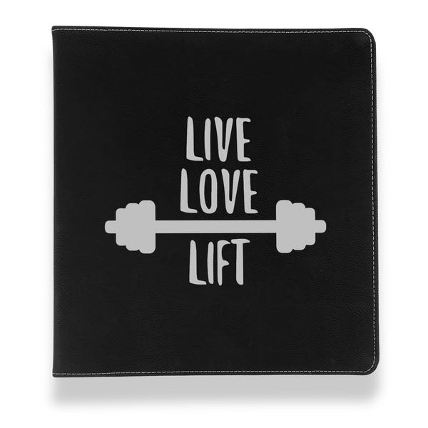 Custom Exercise Quotes and Sayings Leather Binder - 1" - Black