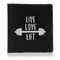 Exercise Quotes and Sayings Leather Binder - 1" - Black - Front View
