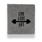Exercise Quotes and Sayings Leather Binder - 1" - Grey - Front View