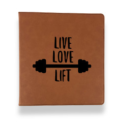 Exercise Quotes and Sayings Leather Binder - 1" - Rawhide