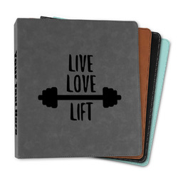 Exercise Quotes and Sayings Leather Binder - 1"