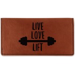 Exercise Quotes and Sayings Leatherette Checkbook Holder (Personalized)