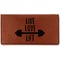 Exercise Quotes and Sayings Leather Checkbook Holder - Main
